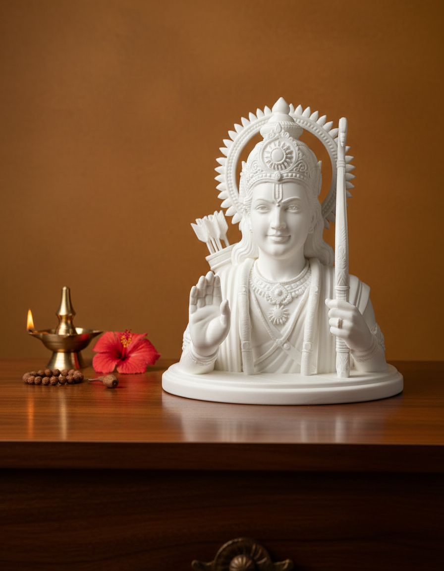 Shri Rama - 6 inch Lord Rama bust statue