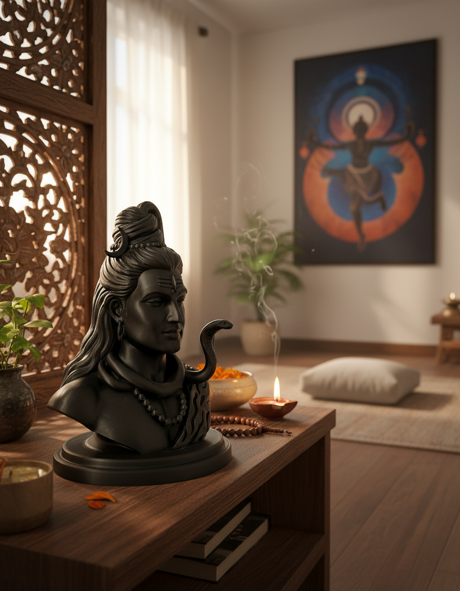 Shankar - 6 inch Lord Shiva bust statue