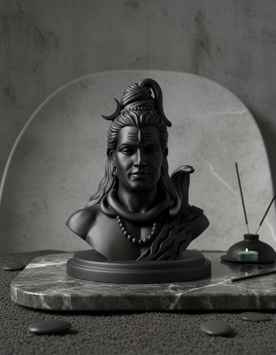 Shankar - 6 inch Lord Shiva bust statue