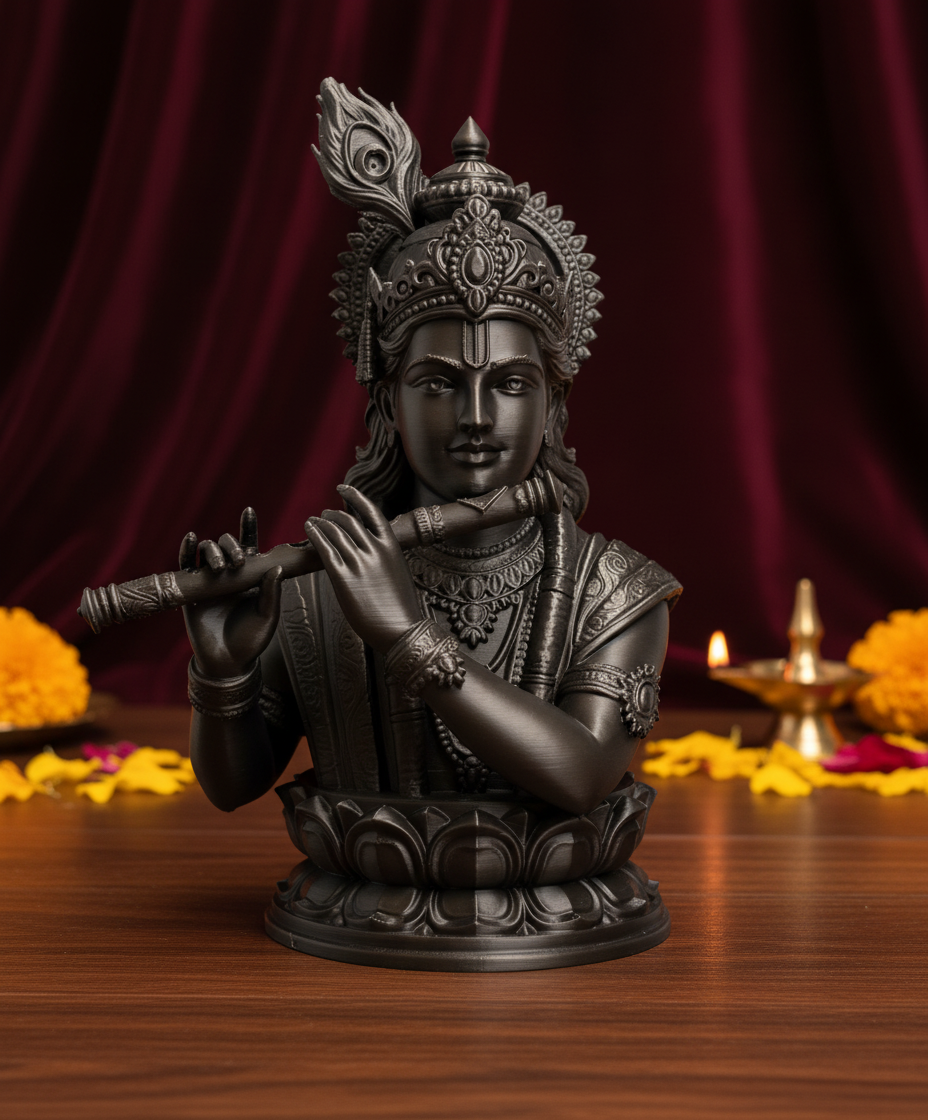 Krsna II - 6.5 inch Lord Krishna bust statue