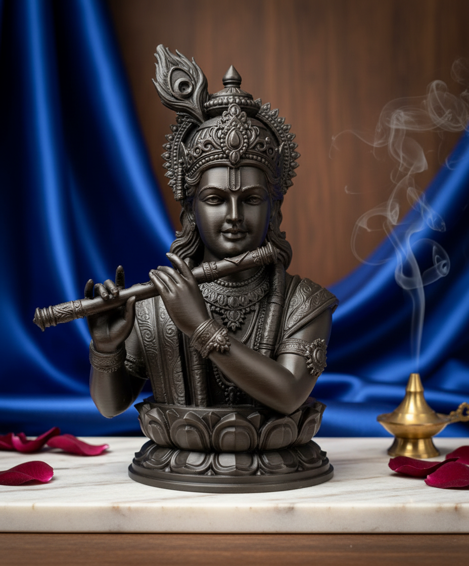 Krsna II - 6.5 inch Lord Krishna bust statue