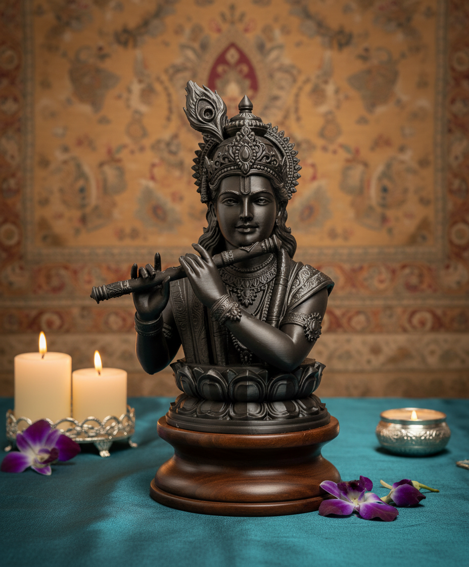 Krsna II - 6.5 inch Lord Krishna bust statue